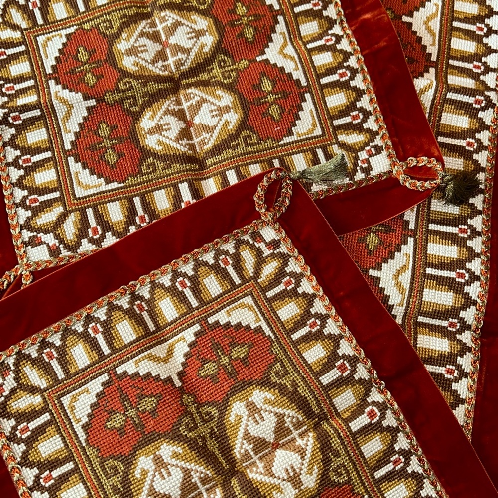 Vintage Cross-Stitched Table Coverings from Greece